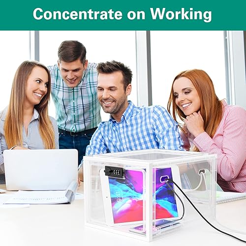 Miniatura 4 de iBune Caja de bloqueo grande de medicamentos, caja de almacenamiento de medicamentos con cerradura para caja fuerte de