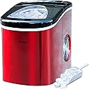 Frigidaire Counter top Portable, 26 lb per Day Nugget Ice Maker Machine (Red Stainless Steel)