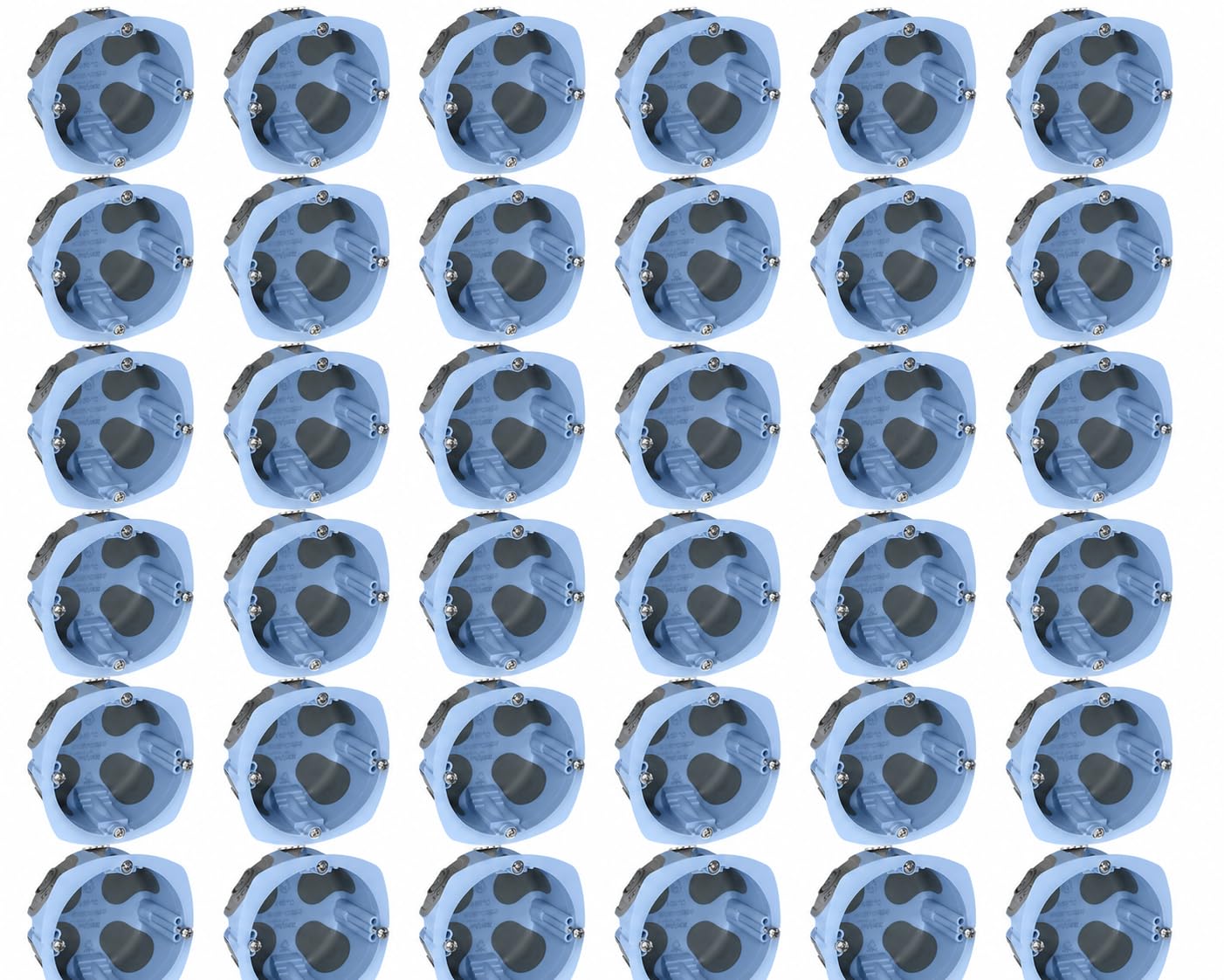Airemetic - Lote de 60 cajas de empotrar (impermeable, 67 mm), color azul | Carcasa eléctrica estándar, para placa y paneles de yeso, profundidad de 40 mm, fabricación francesa