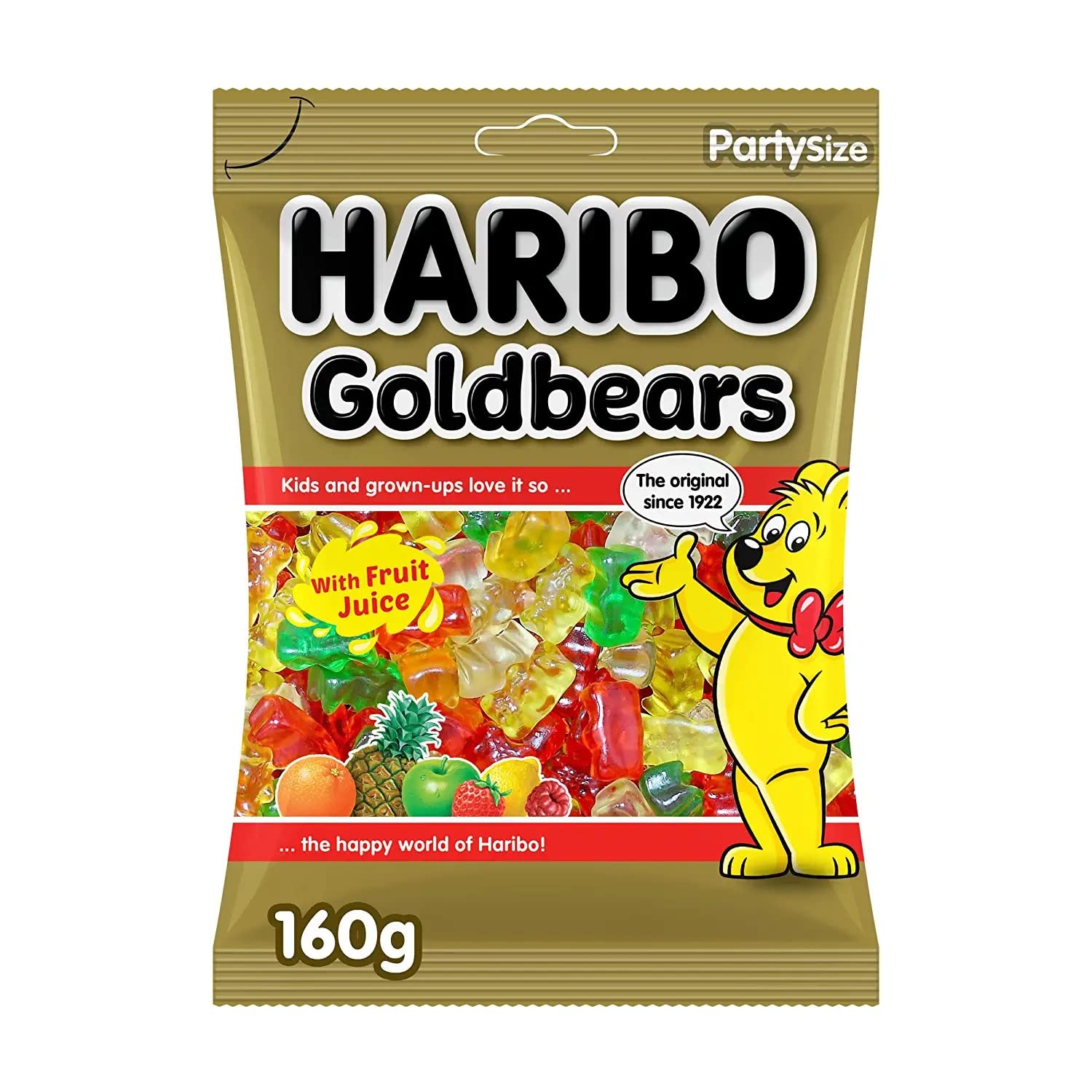 Haribo Gold Bears Bag 160 g (Pack of 6)
