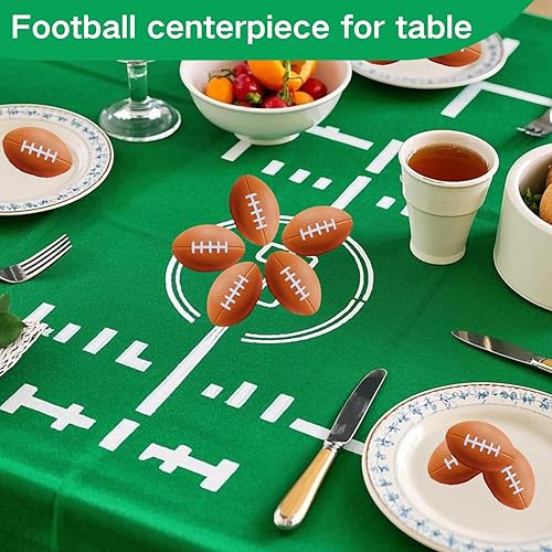 Miniatura 7 de ALISSAR Paquete de 20 mini pelotas de fútbol de 3.4 pulgadas, mini balones de fútbol de espuma para decoración de fiesta de fútbol y superbowl,