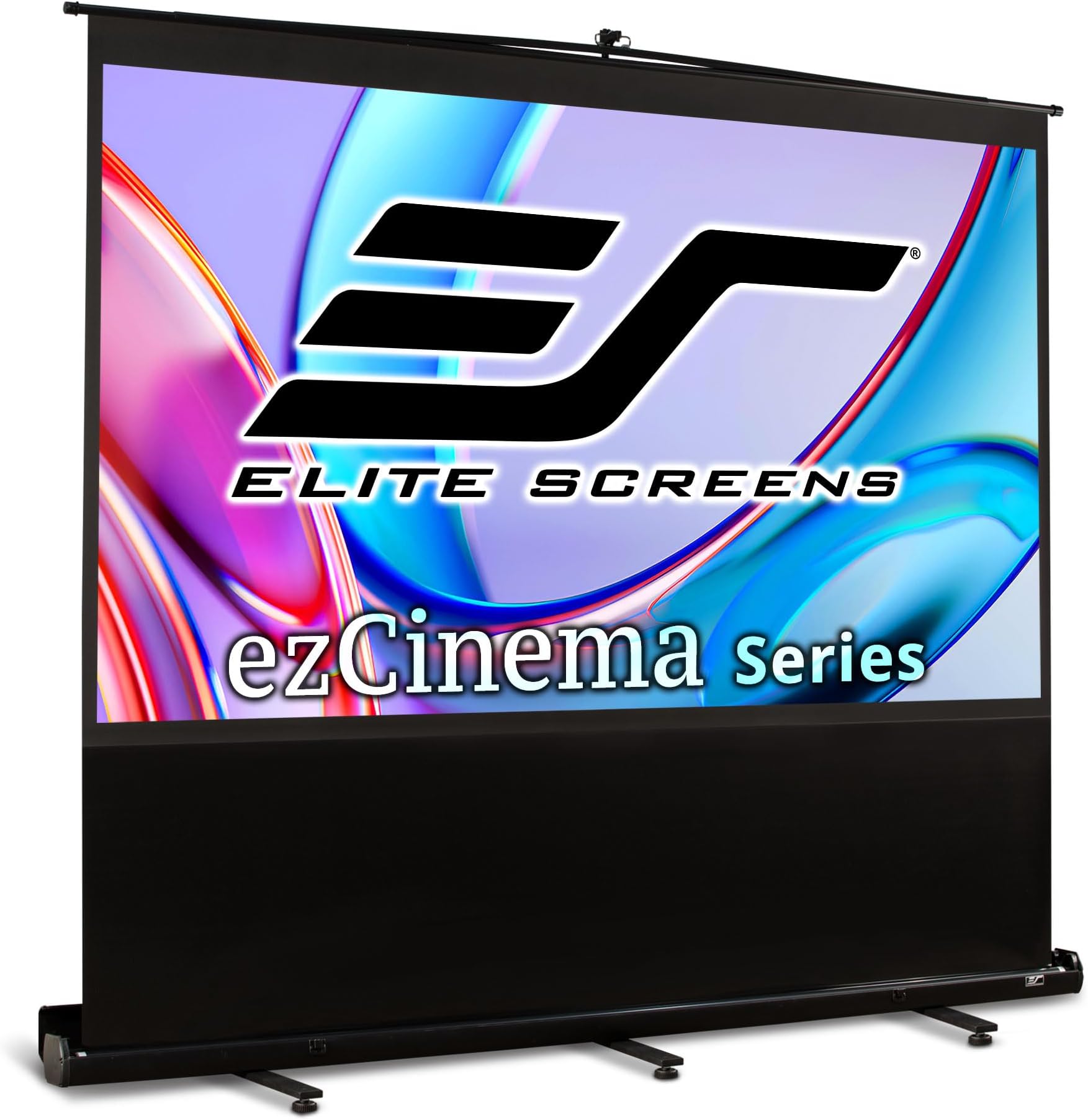Elite Screens 135-Inch Manual Floor-Rising Pull-Up Projector Screen F135NWH