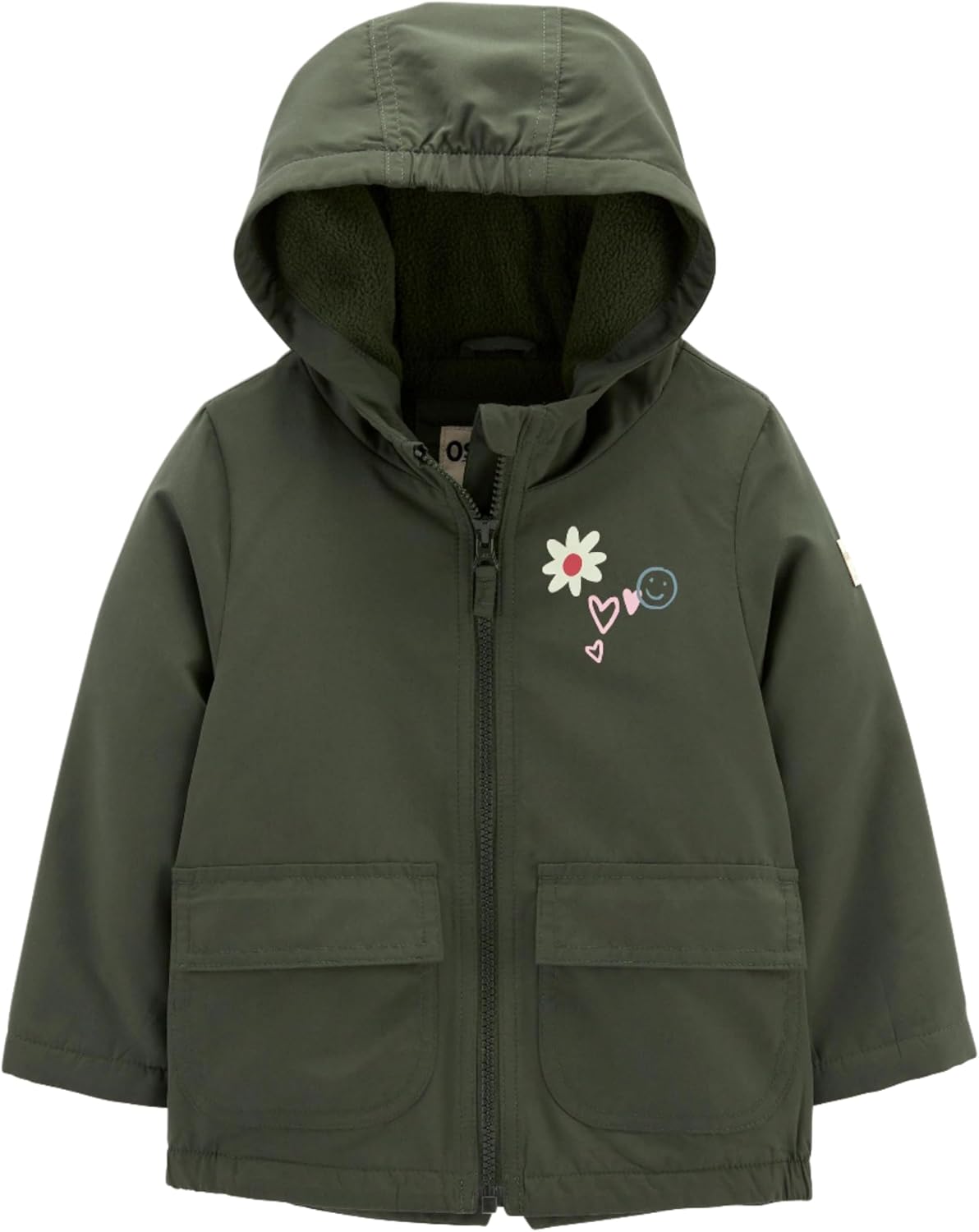 OshKosh B’gosh baby-girls Flower Power Jacket - Warm, Hooded Winter Coat