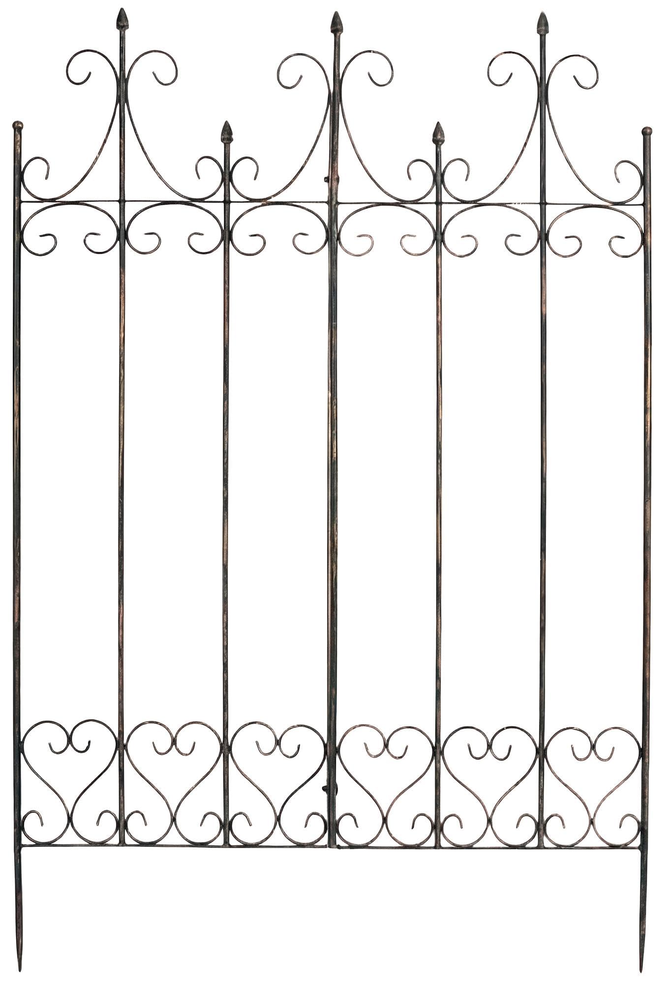 CLP Spalliera in Metallo Flieder Alta 130 cm, Supporto Stabile per Rampicanti, Preassemblata, Stile Rustico, Frangivista per Giardino, Colore:Bronzo