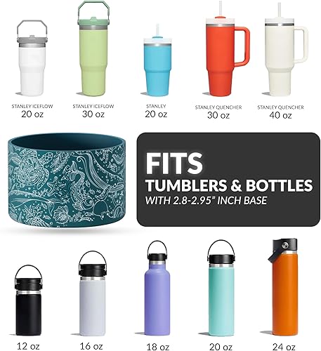 Miniatura 2 de REUZBL Funda de silicona para botellas Stanley de 20-40oz, termos Hydro Flask, termos Simple Modern, termo Iron Flask, termos similares, accesorio