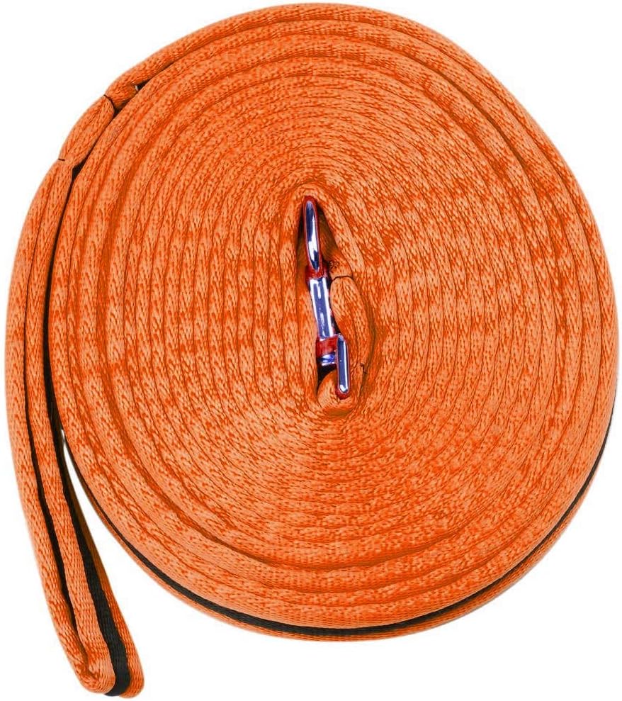 Kincade Brights Two Tone Padded Lunging Rein, Orange/Black, 8m
