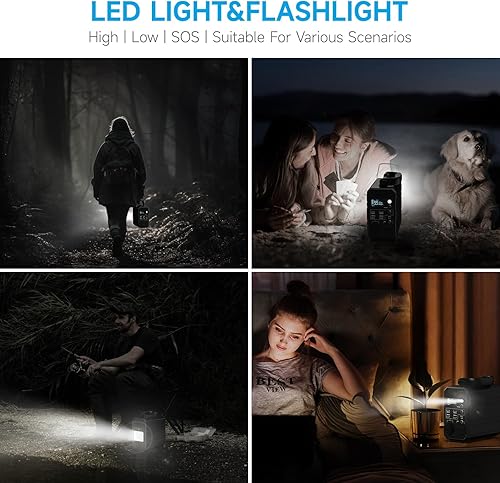 Miniatura 6 de Estación de energía portátil de 288 Wh, batería de litio de reserva de 80000 mAh con salida de CA de 110 V300 W generador solar (panel solar no