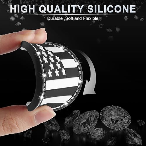 Miniatura 4 de JUSTTOP Portavasos para automóvil, 4 unidades, con diseño de bandera estadounidense, portavasos antideslizantes universales, accesorios interiores