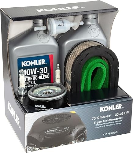 Miniatura 3 de Kohler Kit de mantenimiento de la serie 7000 32-789-02-S 10W-30 Pre limpiador Filtro de combustible Filtro de aire Bujía