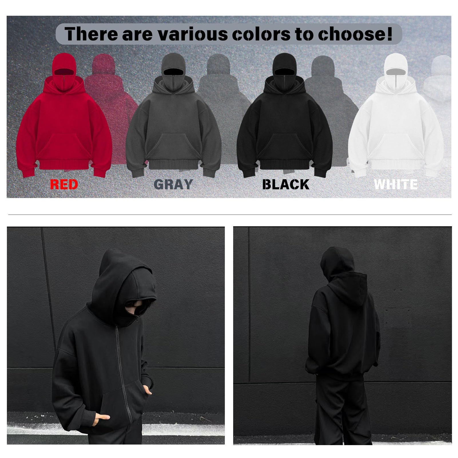 Męska bluza z kapturem balaclava dla F.u.r.io.u.s F.l.y F.a.s.t Double