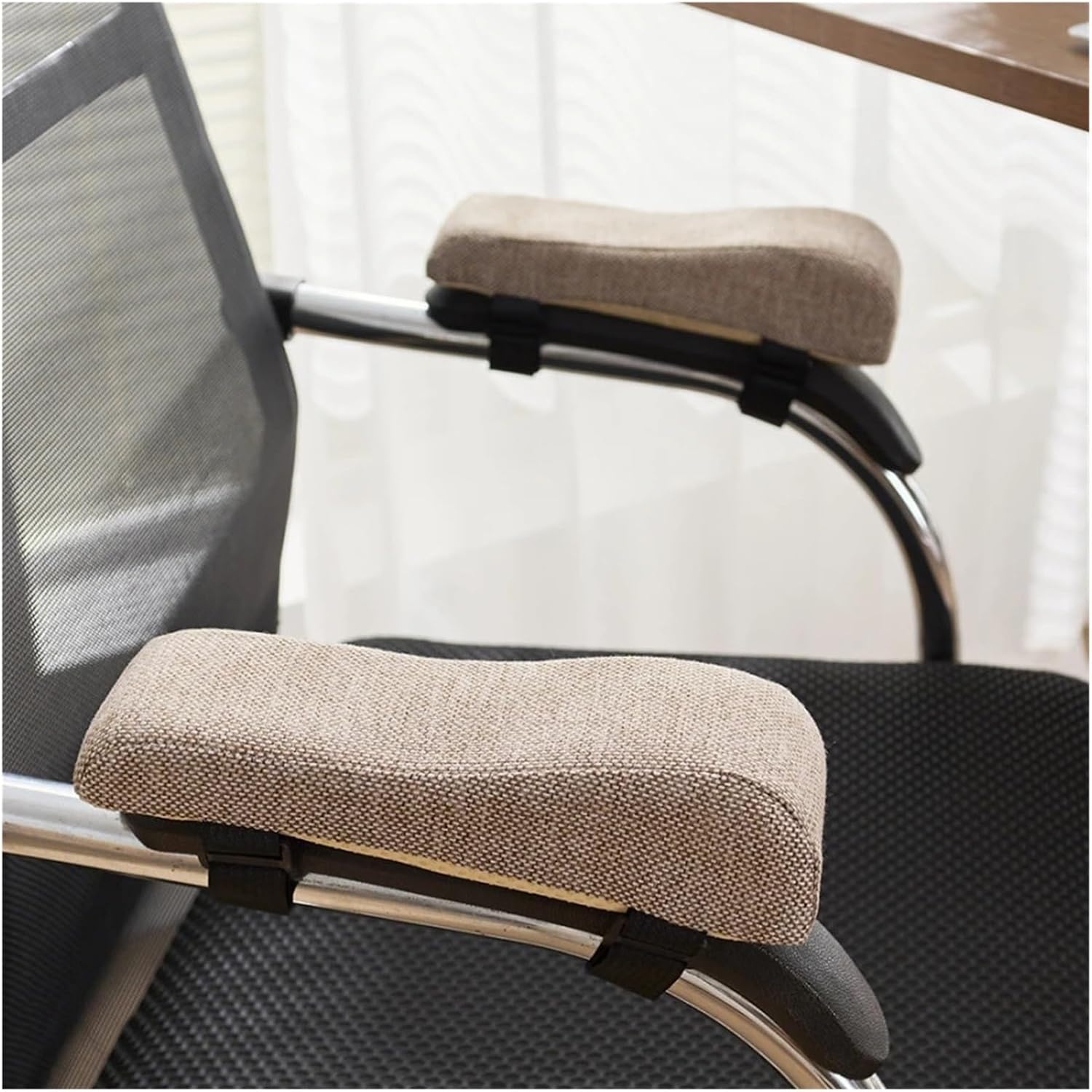Office Chair Arm Pads - Set of 2 Comfortable Armrest Elbow Pillow Arm Rest for Desk Chair & Gaming Chair Armrest Pads(Cream-Coloured)