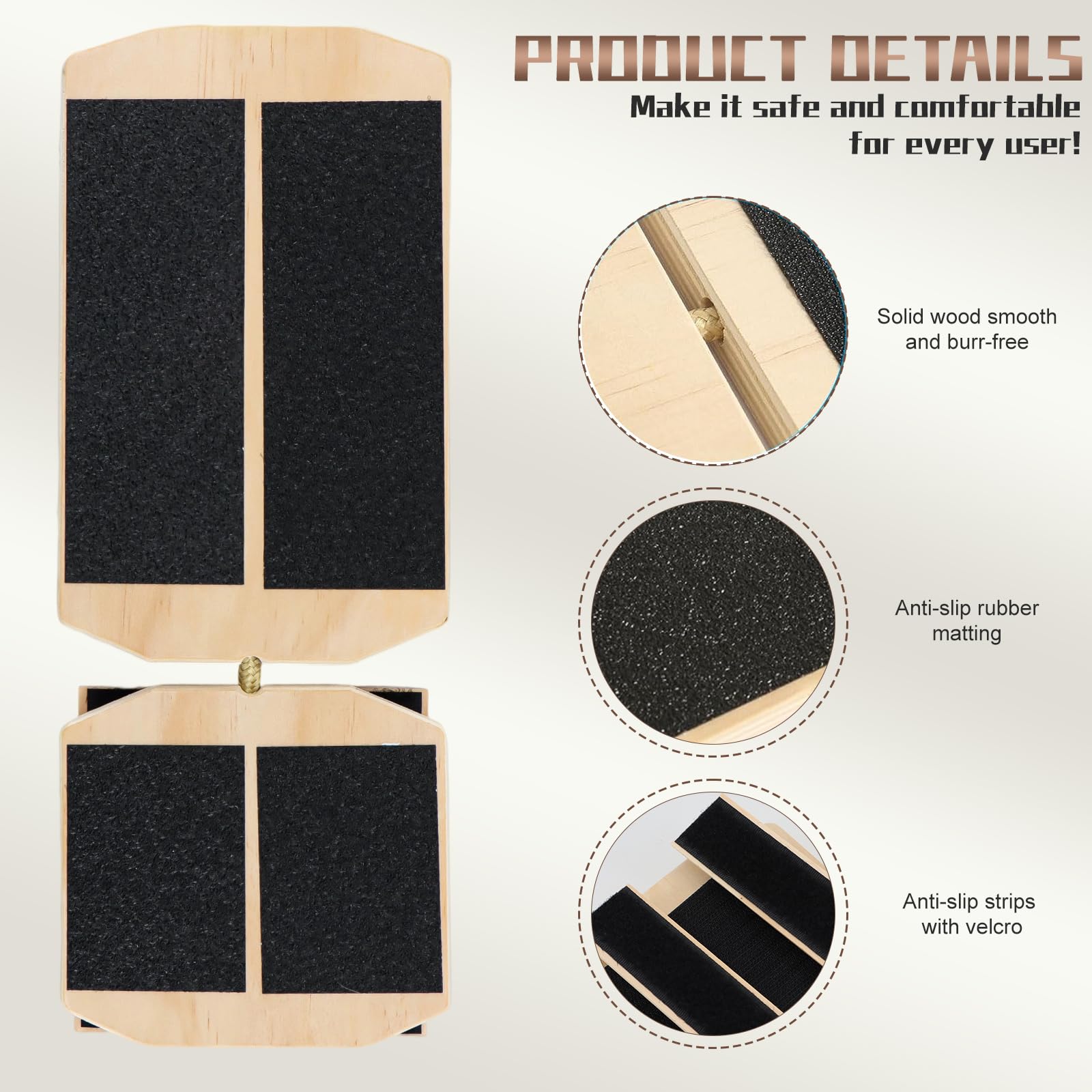 Balance Board Für Füße & Knöchel - Holz Wackelbrett Mit Tasche