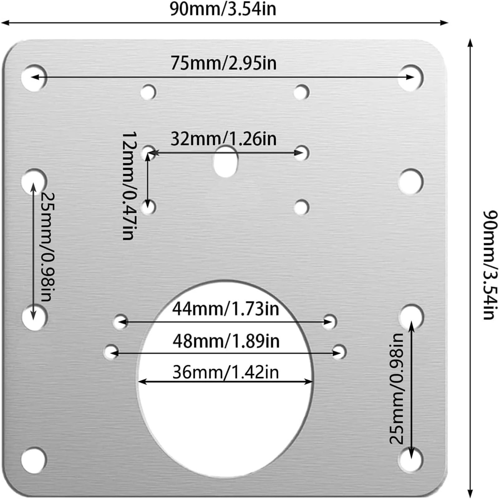 Placa De Reparación La Bisagra Puerta Del Gabinete Acero Para El Montaje Refuerzo(10pcs)