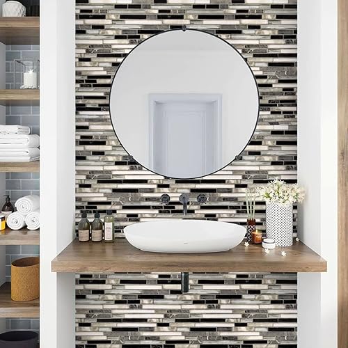 Miniatura 9 de Livebor Papel Tapiz Despegar y Pegar para Respaldo de Cocina, Papel Tapiz 17.7 pulgadas x 196.8'' Papel de Contacto para Azulejos, Papel Tapiz de