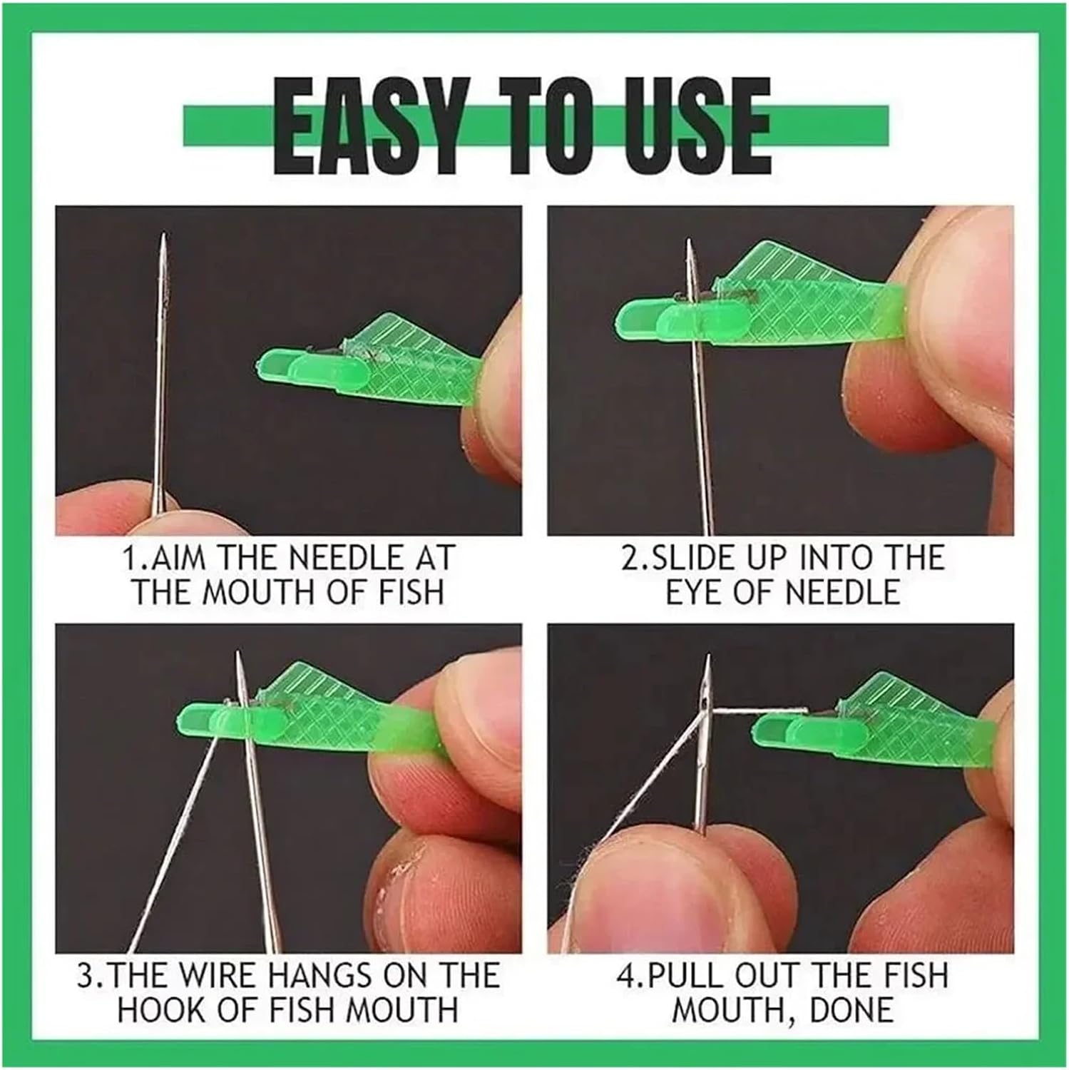 500 Pcs Fish Type Sewing Needle Inserter, Quick Plastic Threader for DIY Craft, Machine Threaders(Pink)