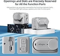 Vista 5 de Funda protectora de silicona, protector de pantalla y lente para Insta360 GO 3 (negro)