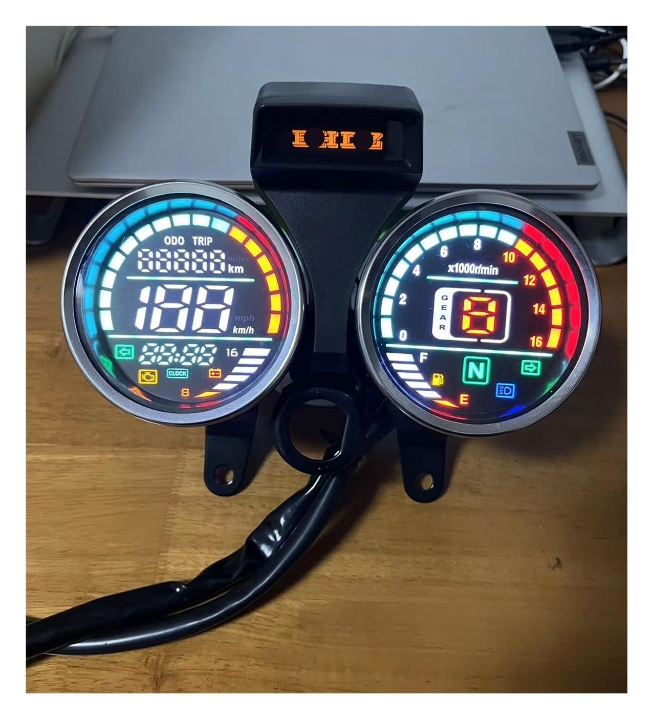 Contagiri contachilometri Calibro Per Moto Per GN 125 Gruppo Misuratore Digitale Tachimetro Digitale A LED Contachilometri Indicatore Di Marcia Strumento