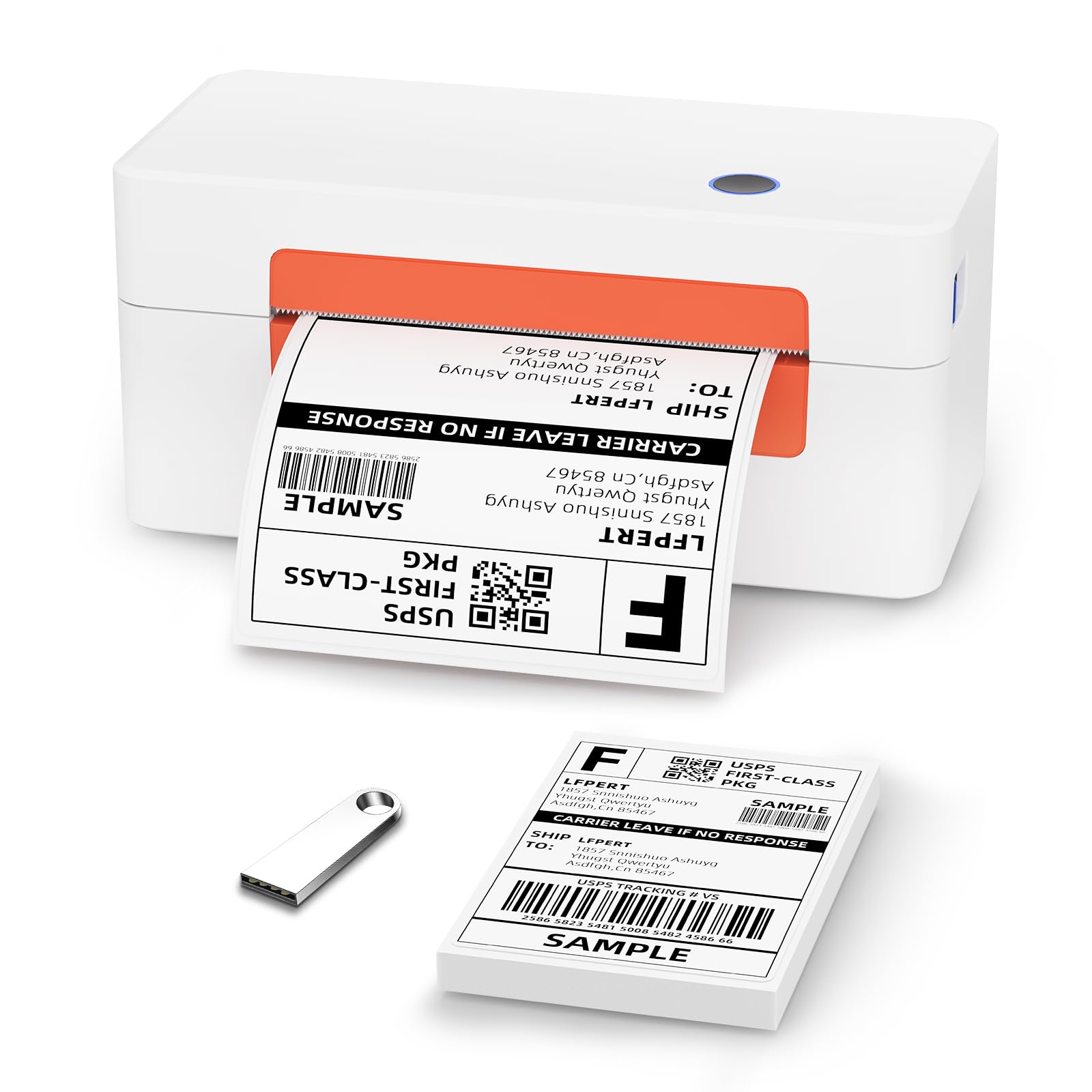 Impresora térmica de etiquetas, impresora inalámbrica de etiquetas de envío de 4 x 6 para pequeñas empresas y paquete de envío, compatible con Windows, Mac y Linux, utilizada para Amazon, Ebay