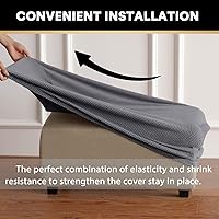 Vista 6 de PrinceDeco Fundas Elásticas para Otomana Fundas Rectangulares para Sala de Estar Taburete Fundas Elásticas que se Adaptan al Reposapiés Otomana