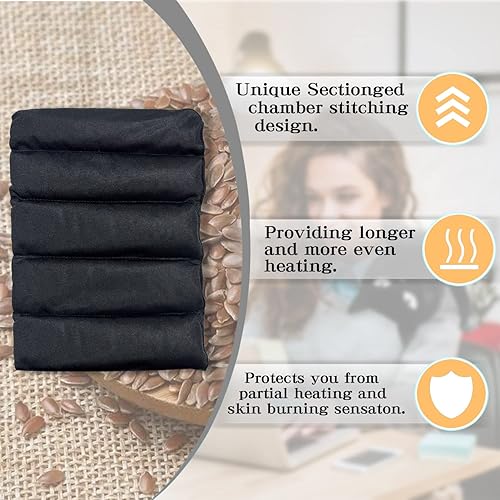 Vista 98 de Almohadilla térmica para microondas para aliviar el dolor, almohadillas térmicas para microondas de 17 x 9 pulgadas para calambres, dolor