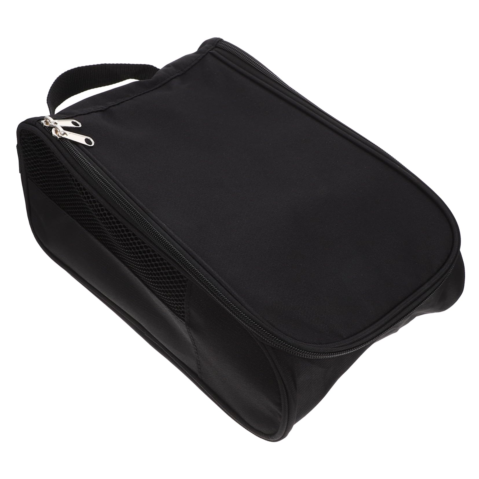 SUPVOX Breathable Zipper Golf Shoe Bag for Men Lightweight Portable Storage for Sports Shoes Dustproof Design for Golfing Outdoor Activities Three Panel Side