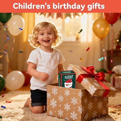 Miniatura 6 de ANTECESSOR Regalitos de Navidad, bloques de construcción con diseño de Papá Noel, adornos temáticos de bloques de construcción, regalos de