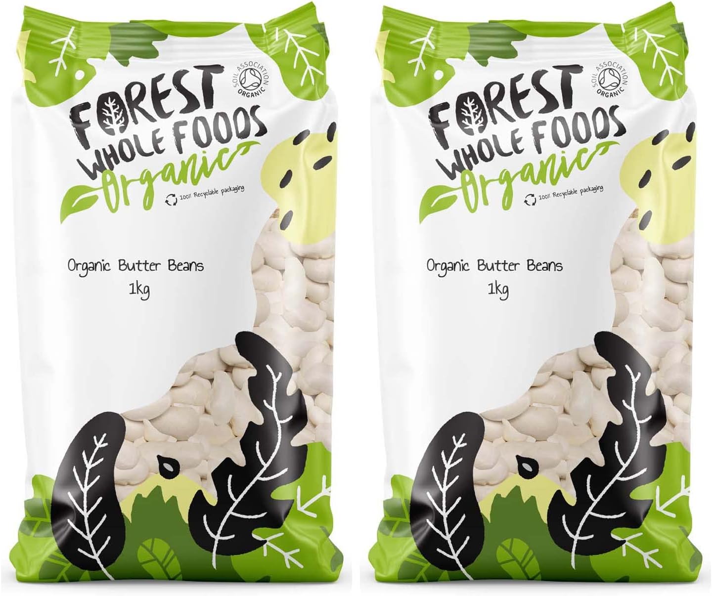 Forest Whole Foods - Organic Butter Beans (Lima Beans) (2kg)