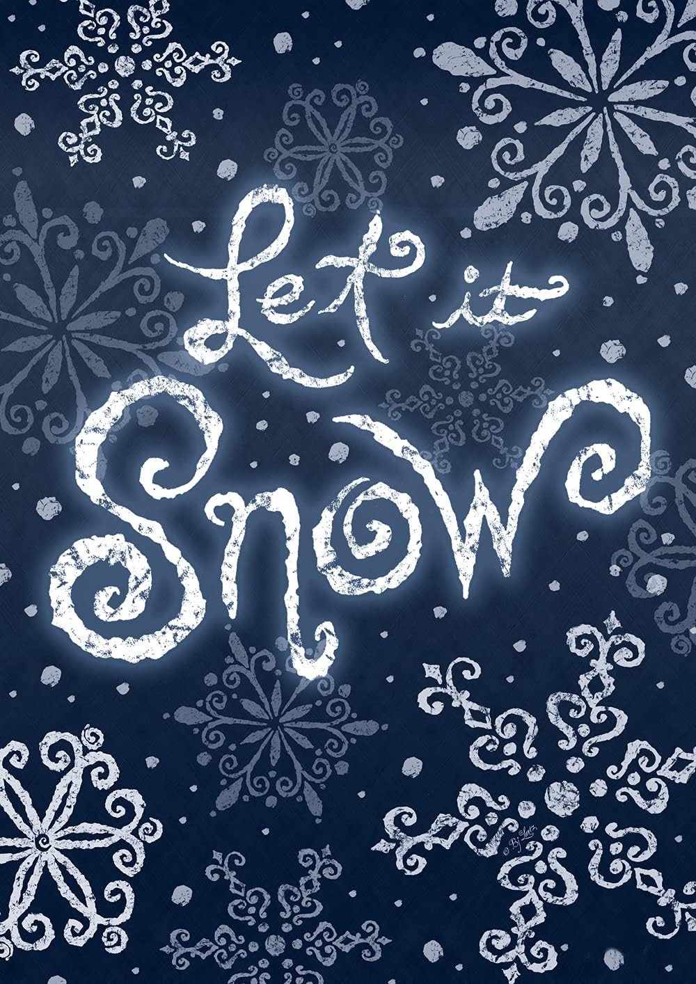 Toland Home Garden 117280 Let It Snow Winter Flag 12x18 Inch Double Sided Winter Garden Flag for Outdoor House Flag Yard Decoration