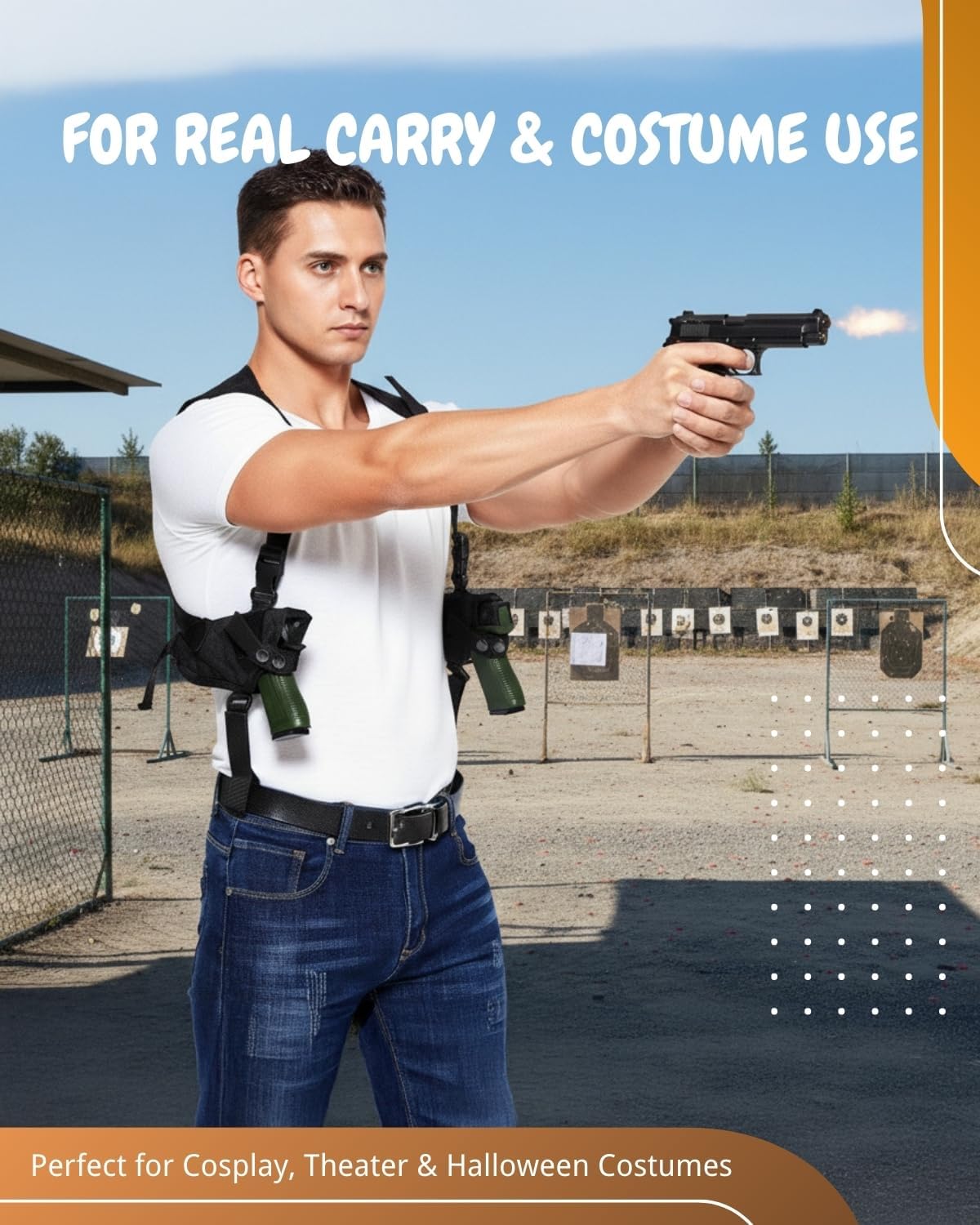 Gun Holster-Fits Compact to Large Handguns Concealed Carry Shoulder Holster with Magazine Pouch for Right and Left Hand Gun Accessories