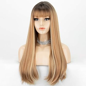 synthetic wigs bangs