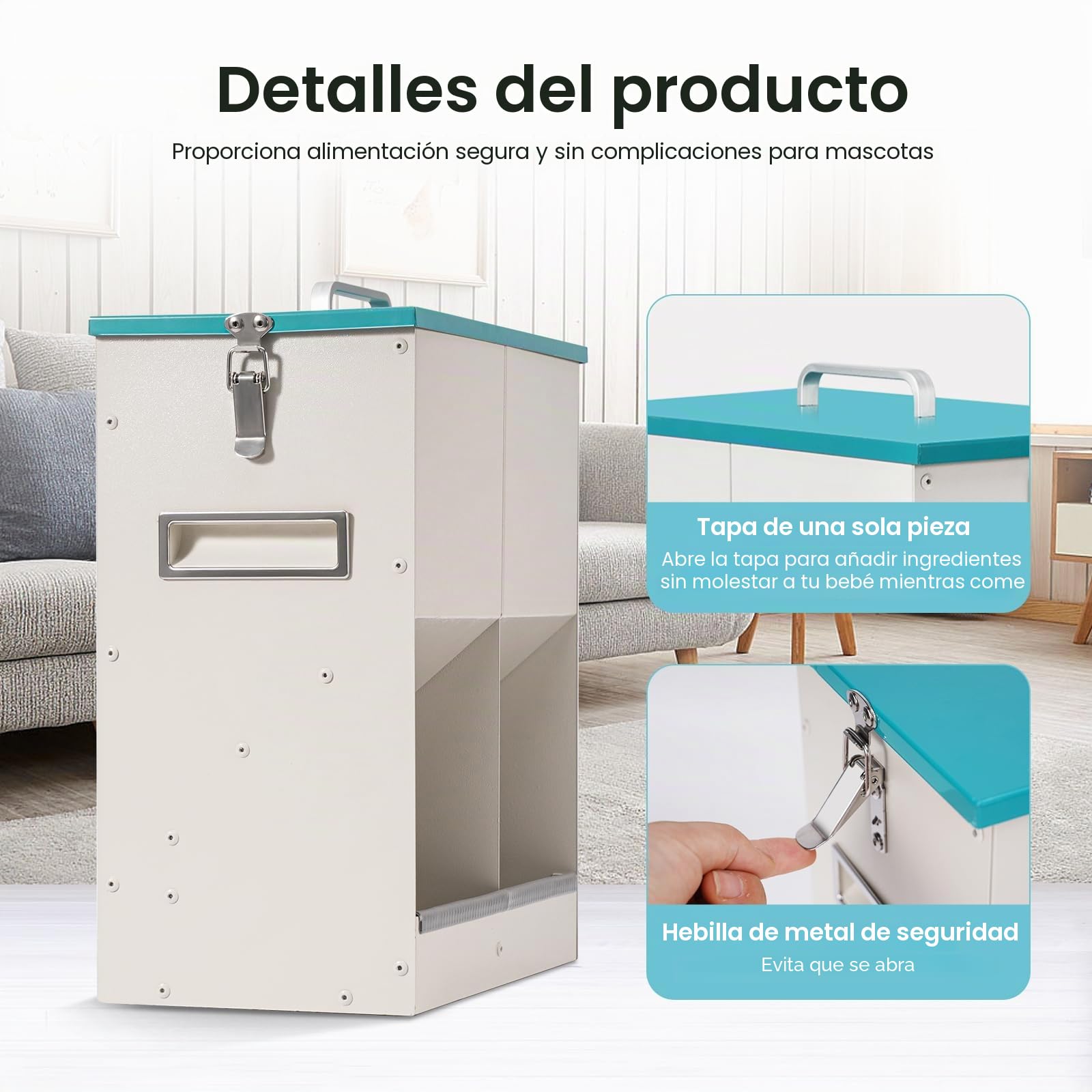 10L Automático Comedero para Gatos y Perros, Dispensador de Comida Seca para 2 Gatos, Dispensador Automático de Comida para Mascotas para Perros