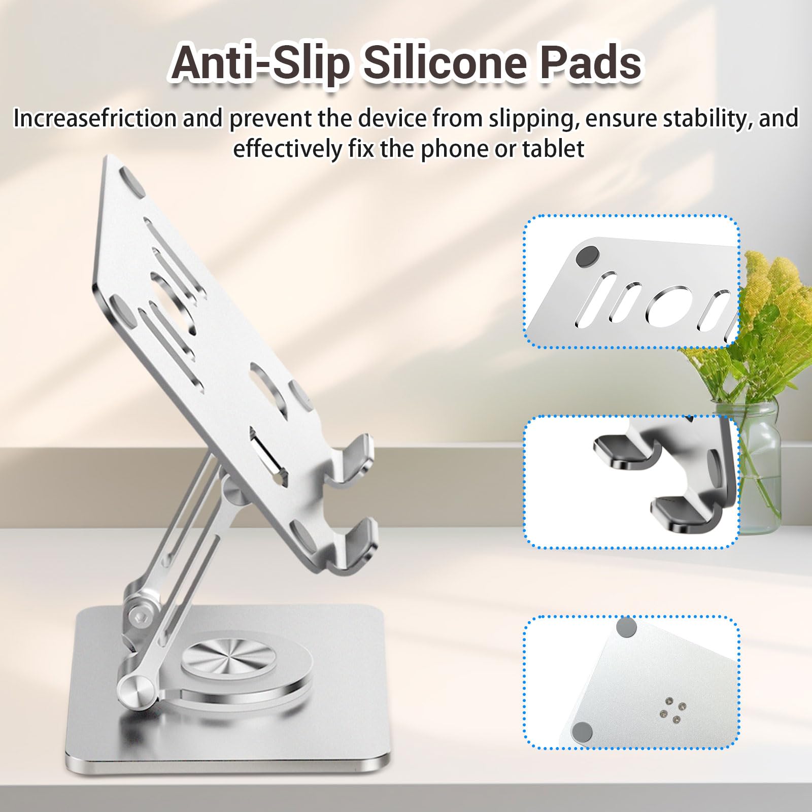 Supporto Tablet Girevole a 360° Regolabile Compatibile con 4-13'' iPad Android