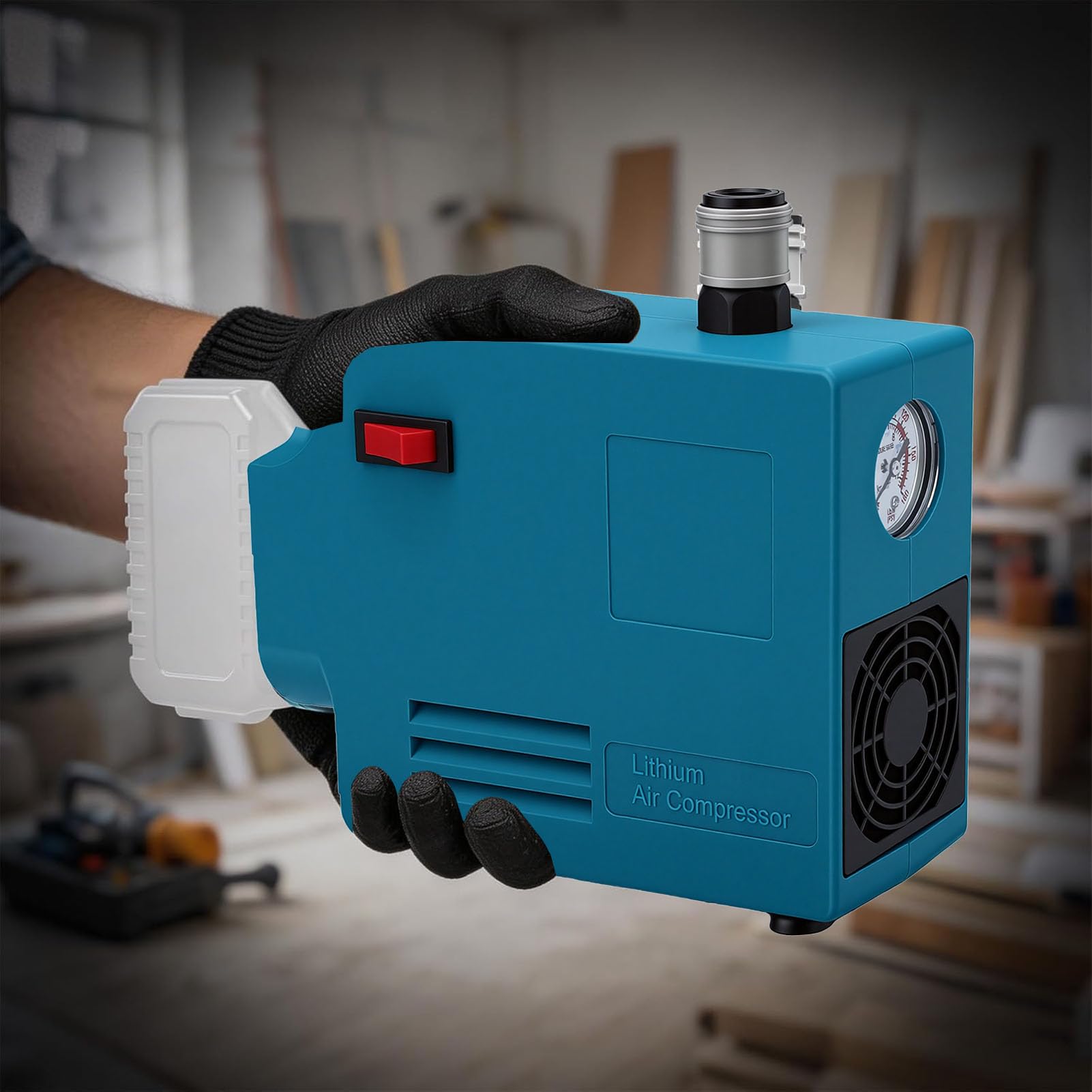 Compressore D'aria a Batteria Motore Brushless da 175 PSI con Gonfiaggio Rapido a 2880 Giri/min per Pistola Sparachiodi a Batteria 18V ST64 F50 F30