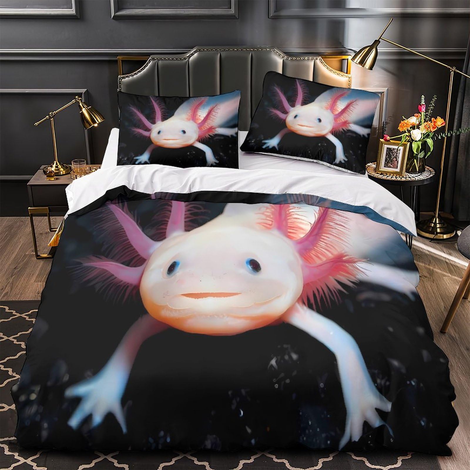Parure de lit axolotl 3D pour décorer la chambre des enfants, garçons et filles