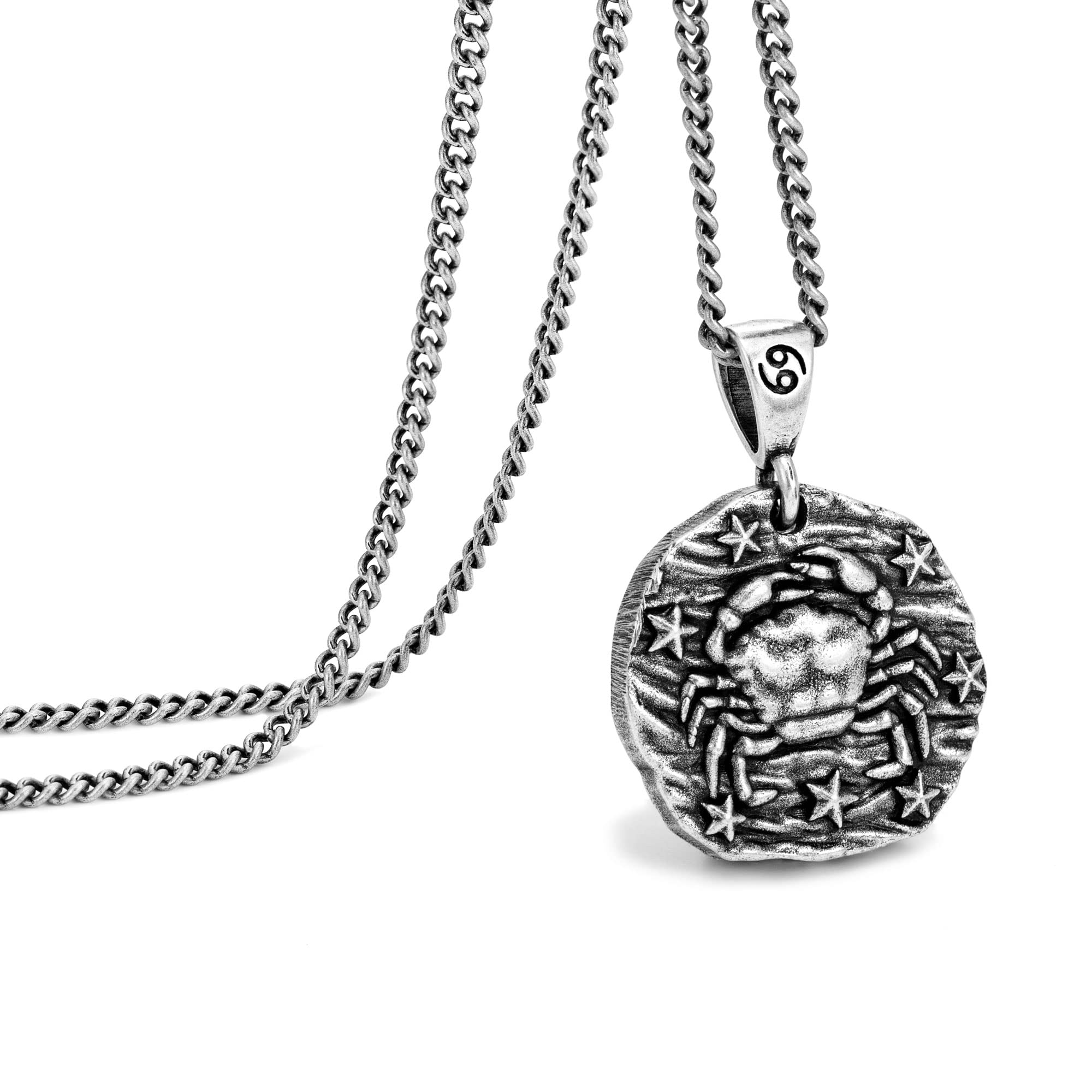 Speroto Zodiac Necklace for Men Women, Stainless Steel 12 Constellation Mens Necklace, Horoscope Astrology Embossed Zodiac Pendant Necklace, Ideal