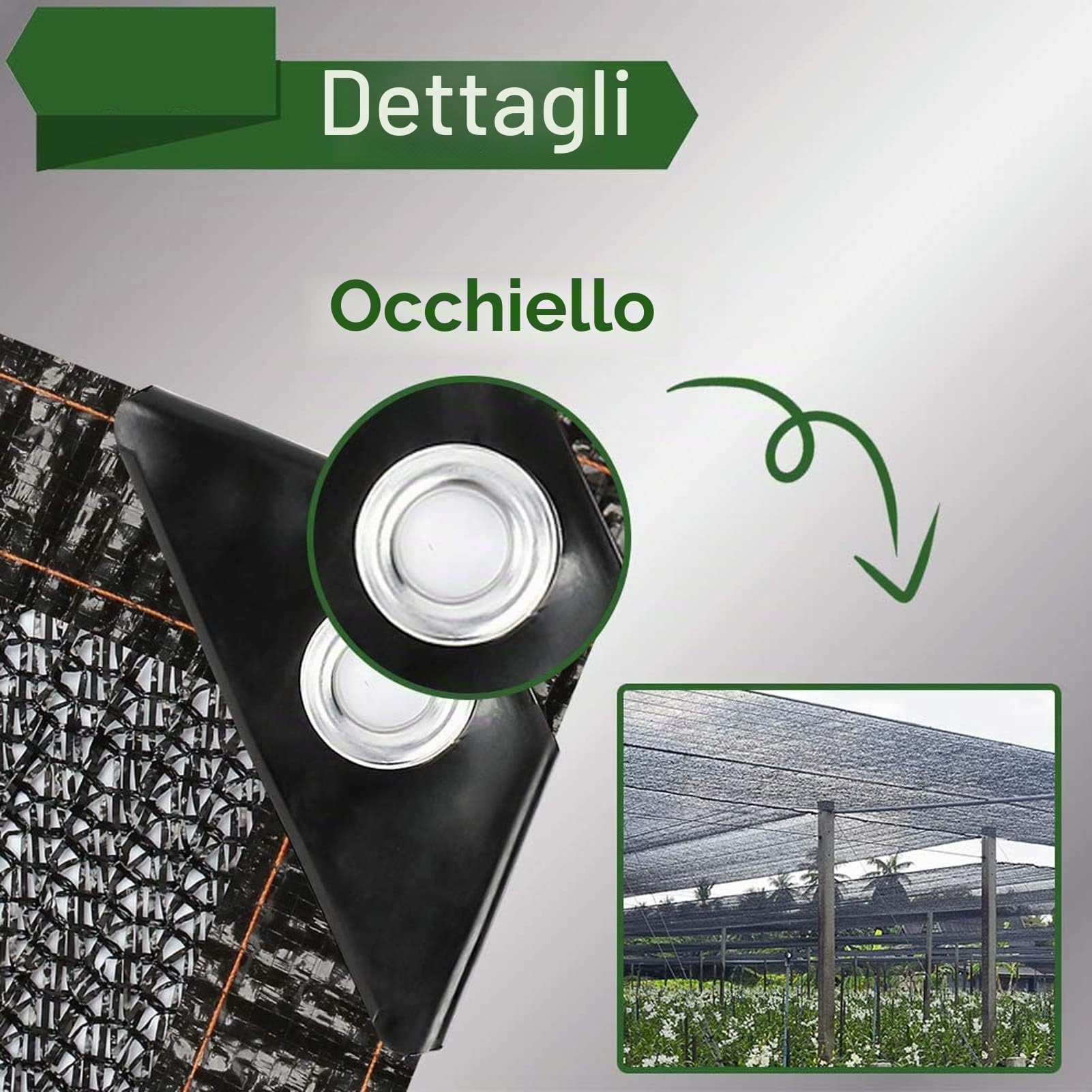 5x7m Rete Parasole Telone Ombreggiante, Telo Ombreggiante per Serra con Occhielli, per Piante, Terrazze, Terrazze, Ortaggi E Letti da Giardino