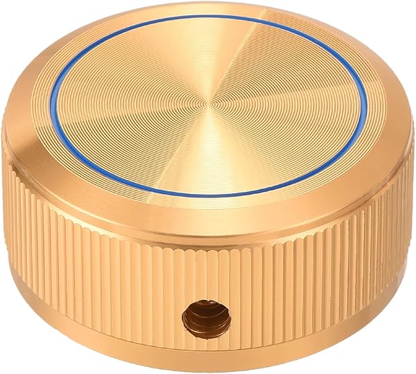 Amazon.co.jp_ uxcell アルミポテンショメーターノブ1_4_x1.5_ ラウンドシャフト直管ボリュームトーンコントロールノブ ギターベース用 金色 _ 楽器・音響機器