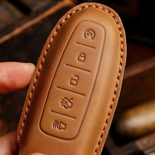 Miniatura 3 de ontto Protector de llavero de 5 botones compatible con Lincoln MKS, MKT, MKX, piel inteligente con control remoto, carcasa para llave de automóvil,