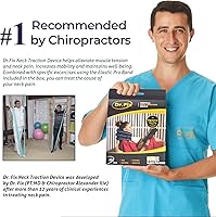 Vista 4 de Dr Fix Cervical Neck Traction Device for Instant Neck Pain Relief at Home Elastic Band (Dark Blue, 12-17)