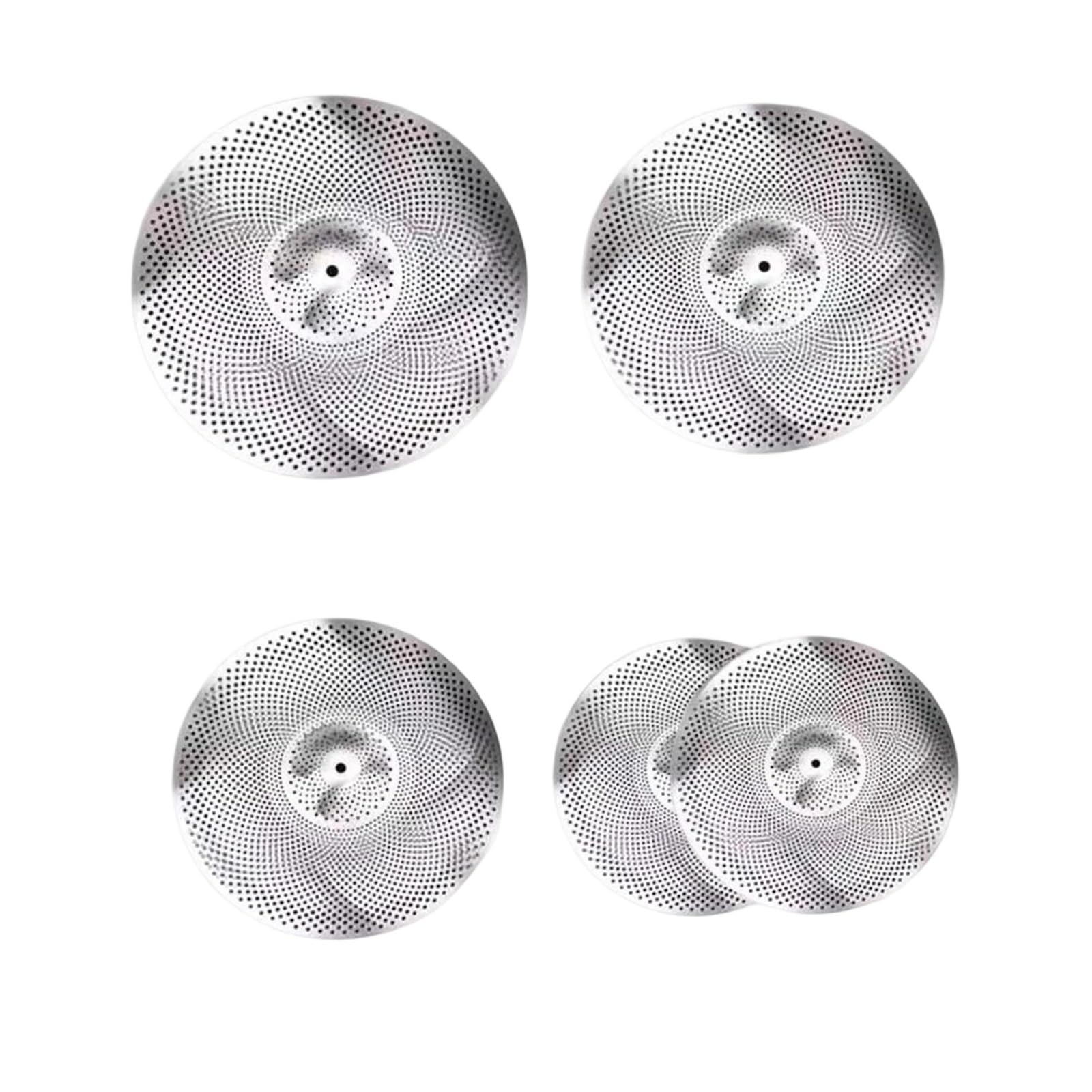 Musikliebhaber Becken 5 Stück 14 Hi Hat 16/18 Crash 20 Zoll Ride Low Volume Beckenpaket Für Schlagzeug Proberaum Anfänger(5Pcs)