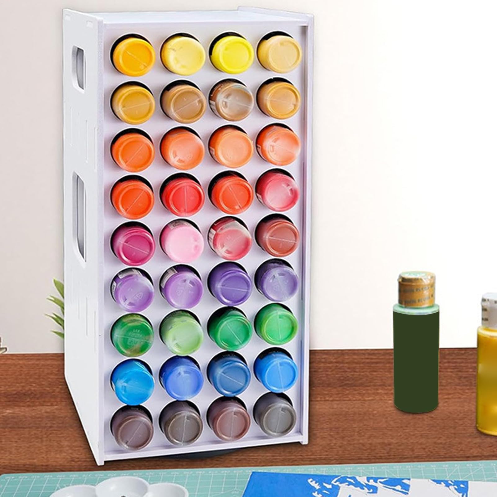 Organiseur de peinture | Tour de rangement de peinture à 72 trous pour