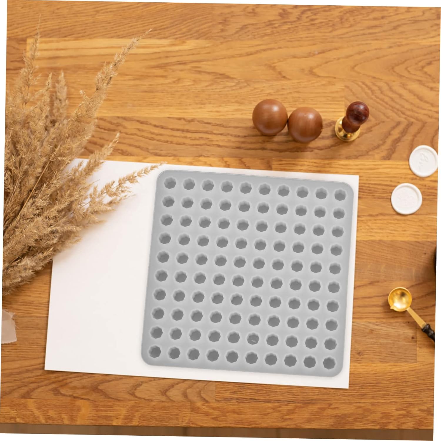 4Pcs Creative Wax Seal Stamp Molds Non Sticky Silicone Craft Making Tools for DIY Projects Includes Flower Cloud and Designs for Envelope Sealing