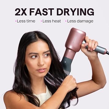 Wavytalk Blown Away onic Hair Dryer Rose Gold, Steamline Pro Hair Straightener Brush