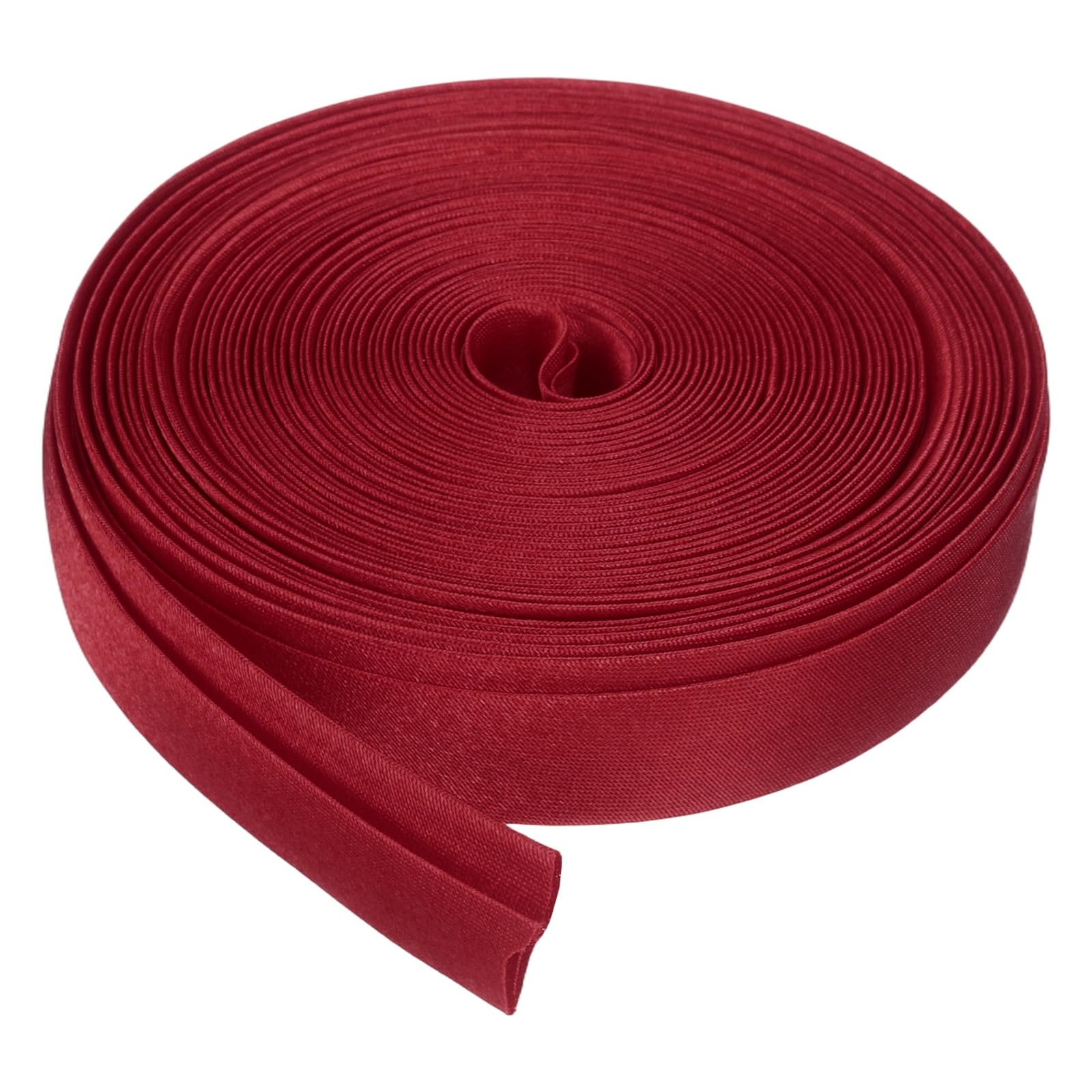 sourcing map Double Fold Bias Tape for Sewing, 5/8 Inch x 5.5 Yards Satin Bias Binding Tape Continuous Bulk for Quilting Blanket Binding Seaming Hemming Fabric Piping DIY Craft, Dark Red — image 1