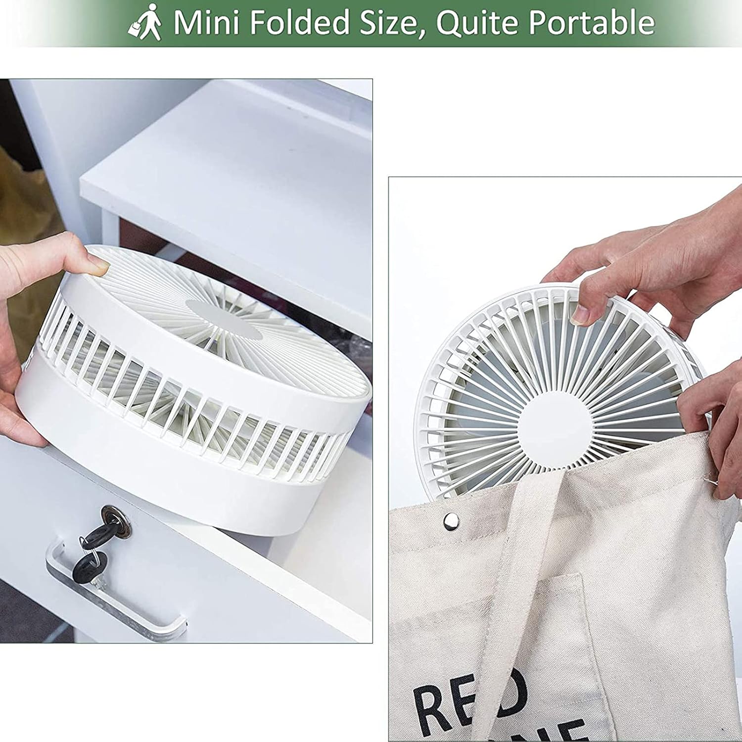 Remote Control Retractable Desktop Fan,Ultra Powerful Portable Vertical Fan Chargeable 3 Speeds Air Circulating Fan for Bedroom Kitchen Camping(Black)