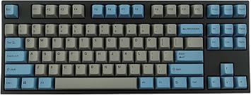 Leopold FC750R PD 87keys High-end Mechanical Keyboard MX Cherry Switch 1.5mm PBT Grey/Blue, Black Switch