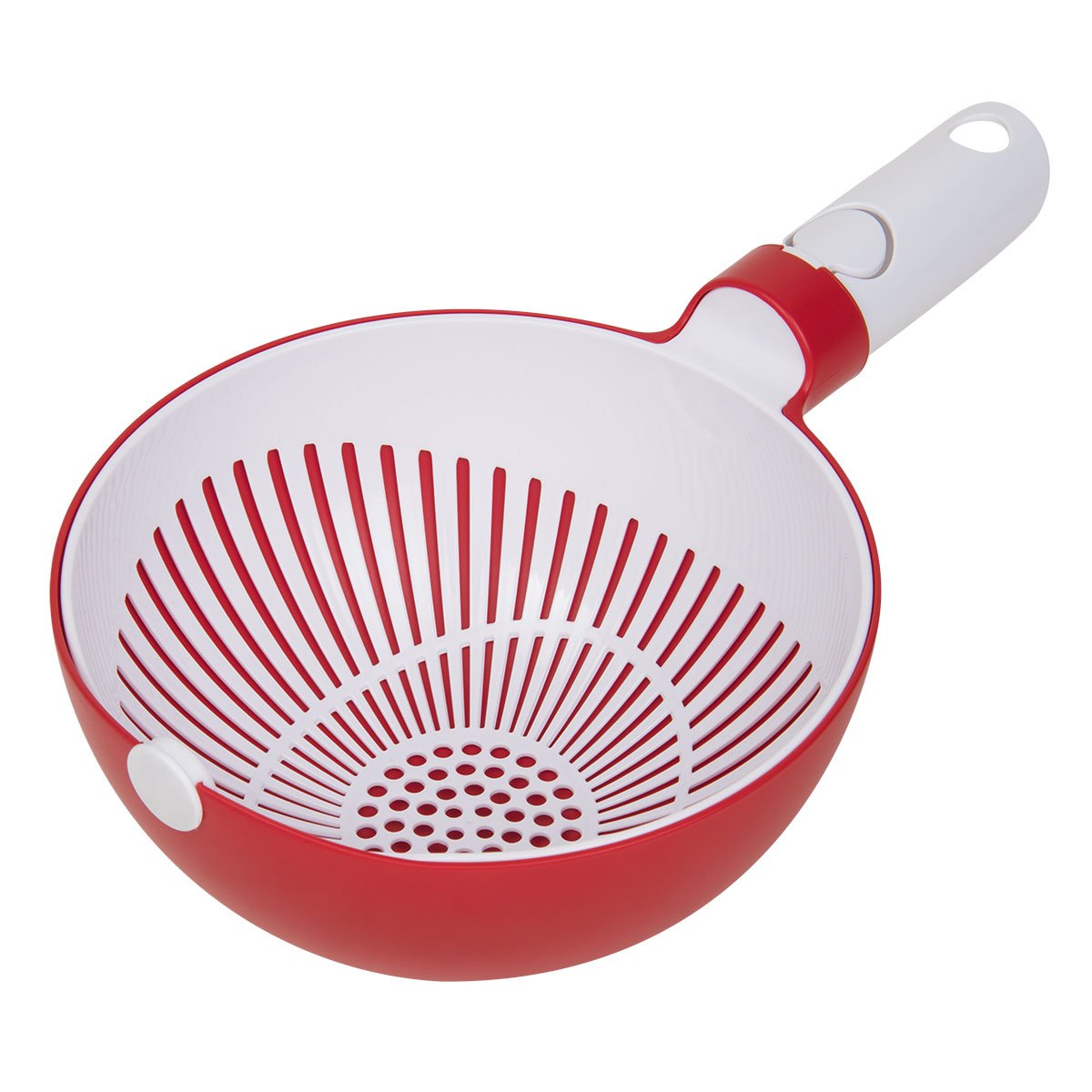 Master Pan MasterPan Twist Bowl Colander, 8", White And Red