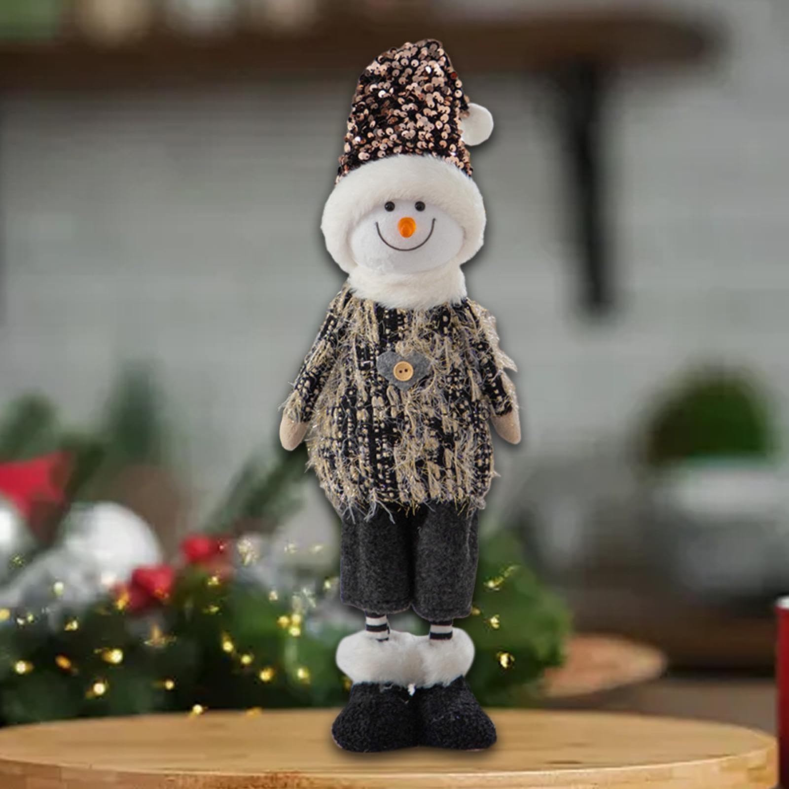 Muñeca Decorativa de Mesa Navideña, Decoración Navideña, Colección Creativa, Figura Navideña, Adorno Navideño para El Escritorio de La Cocina del, Muñeco de Nieve
