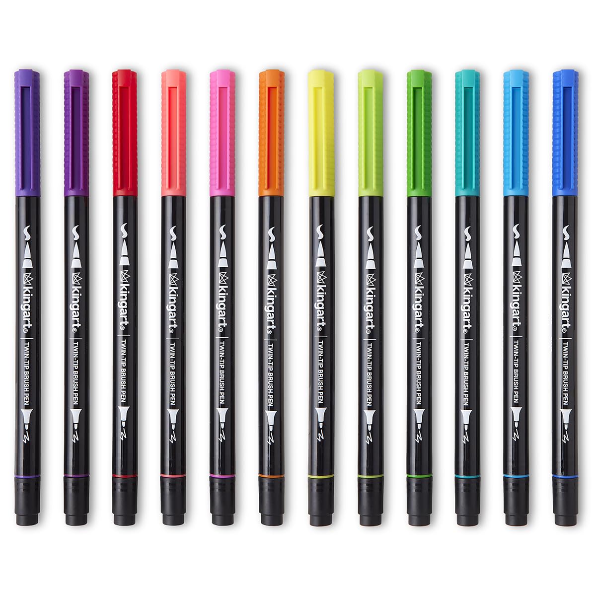 Amazon | KINGART PRO Twin-Tip 445シリーズ ブラシペンアートマーカー