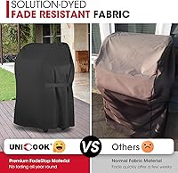Vista 4 de Unicook Funda para parrilla de 30 pulgadas, resistente al agua de servicio pesado, 2 quemadores, cubierta pequeña para barbacoa, compatible